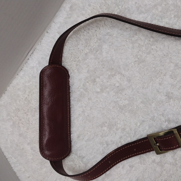 Brown Leather Shoulder Strap Adjustable 40 1/2"-46" L x 1" W #135-44 - Picture 10 of 16